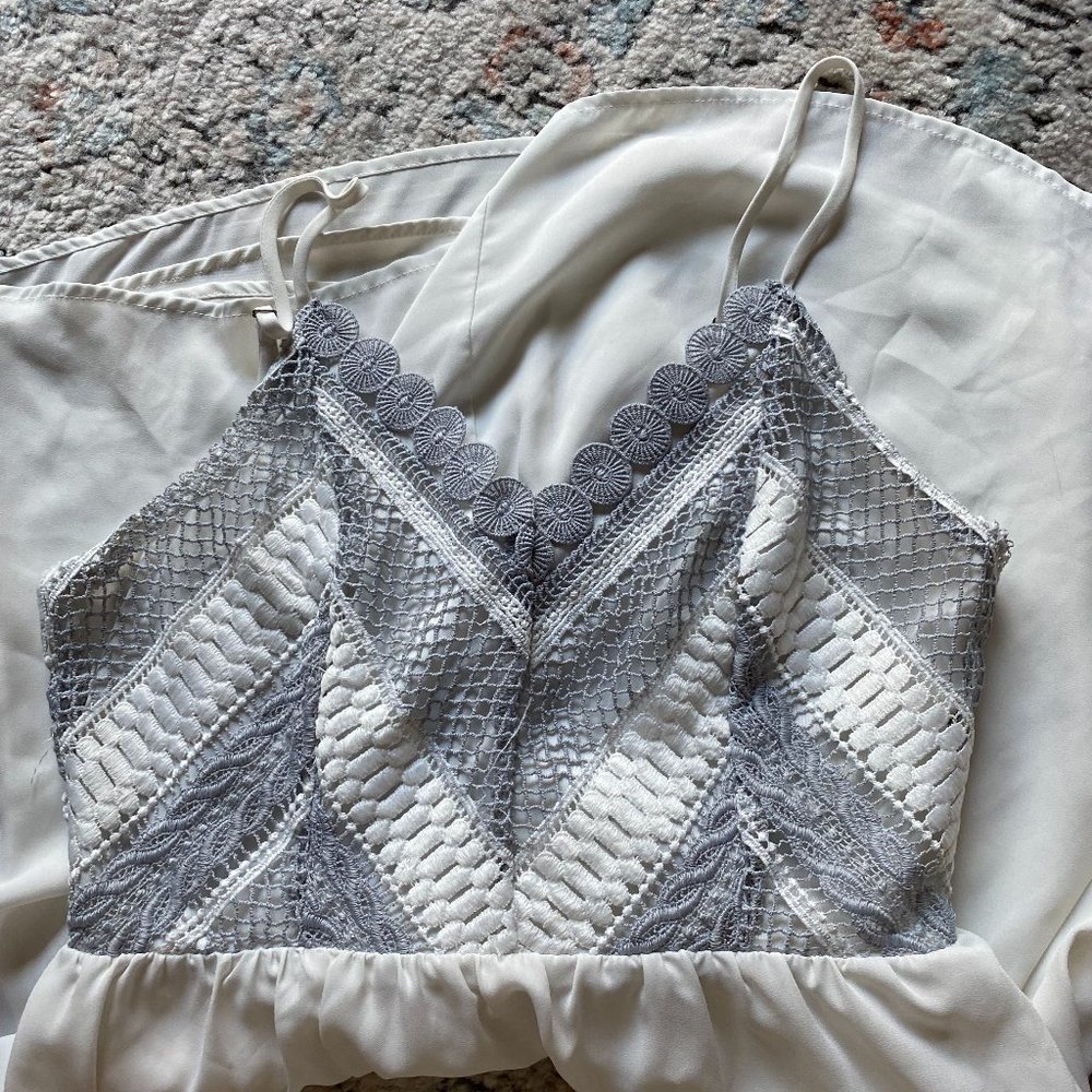 White Franchescas Lace Detail Dress